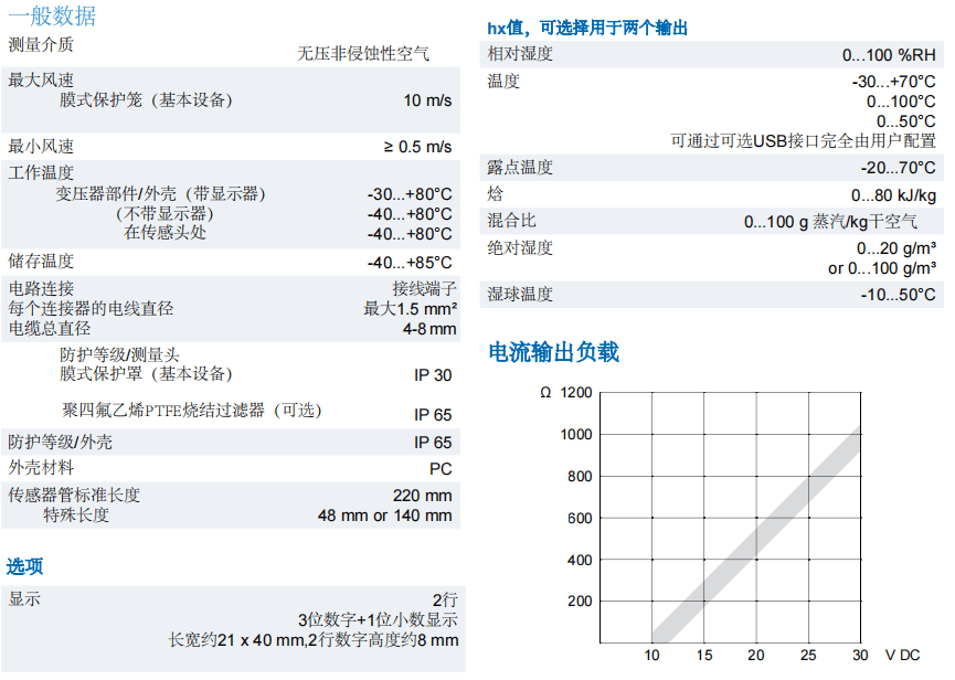 蓋加美Galltec+mela D系列 DK風管型 溫濕度變送器參數(shù)