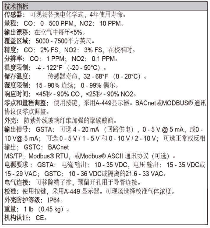 Dwyer德威爾GSTA、GSTC一氧化碳/二氧化氮濃度變送器批發(fā)