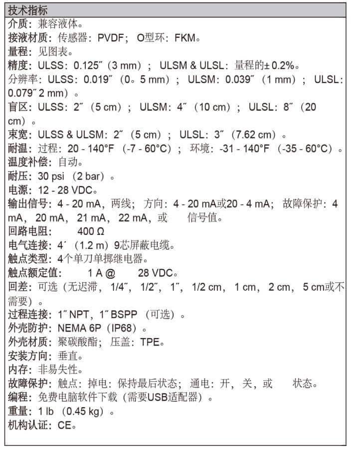 Dwyer德威爾ULSS，ULSM，ULSL超聲波液位變送器批發(fā)
